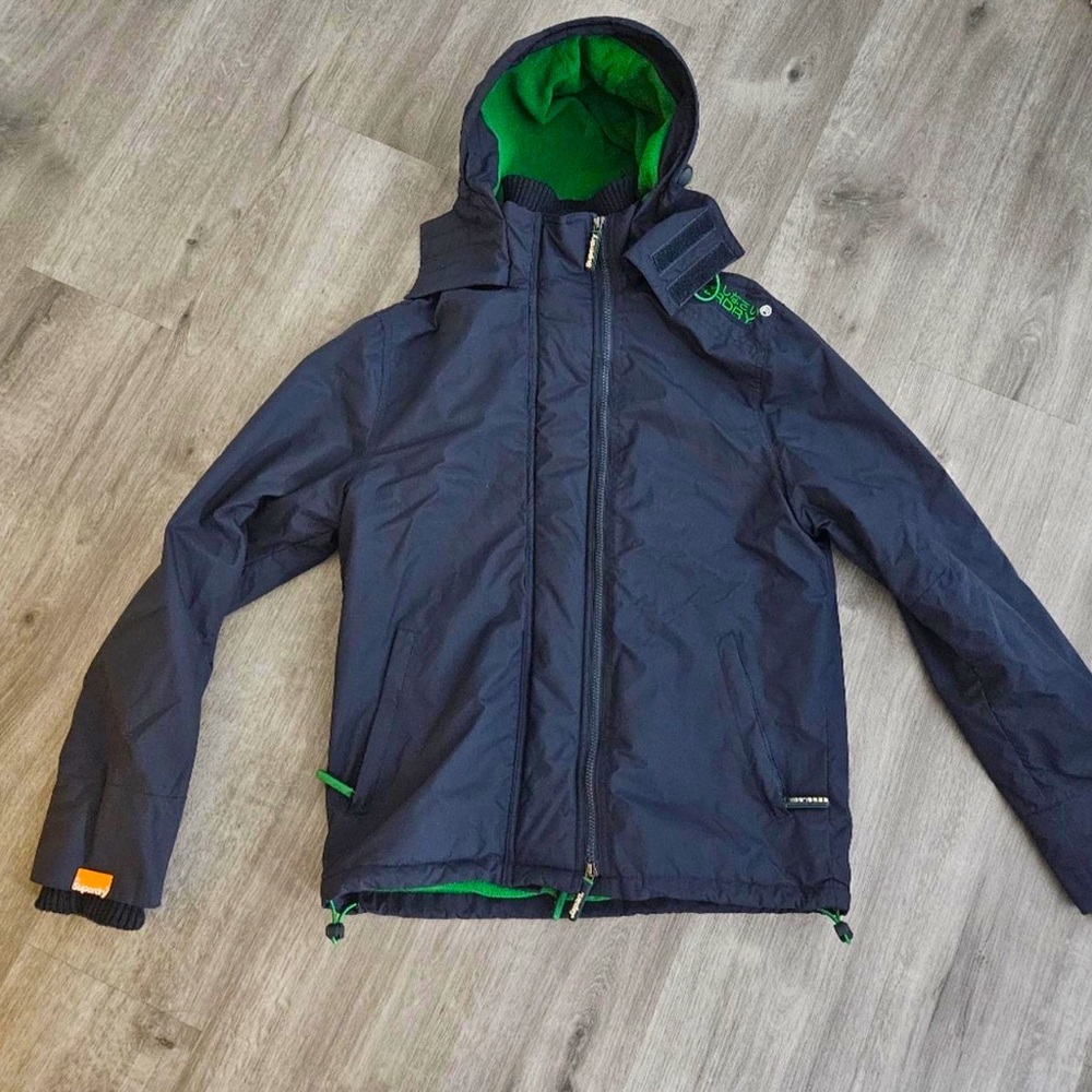 Superdry Windcheater Jacket, Blue Shell/ Green In… - image 1